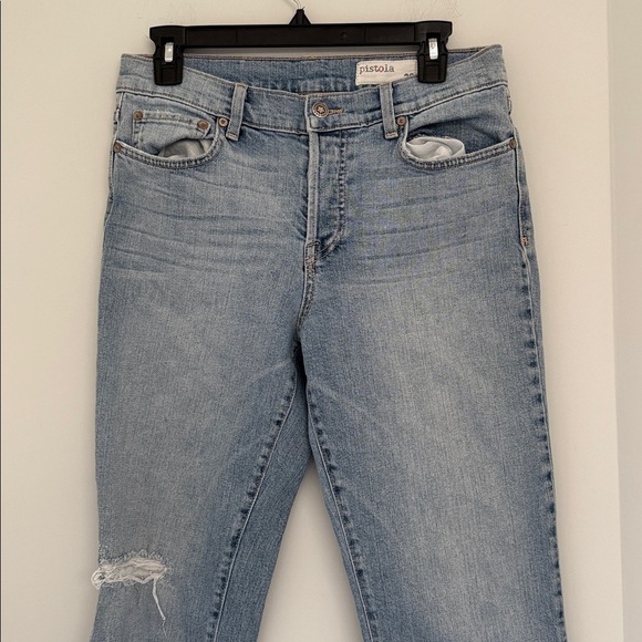 Revolve Pistola Light Blue Cropped Jeans size 29 - Picture 2 of 6